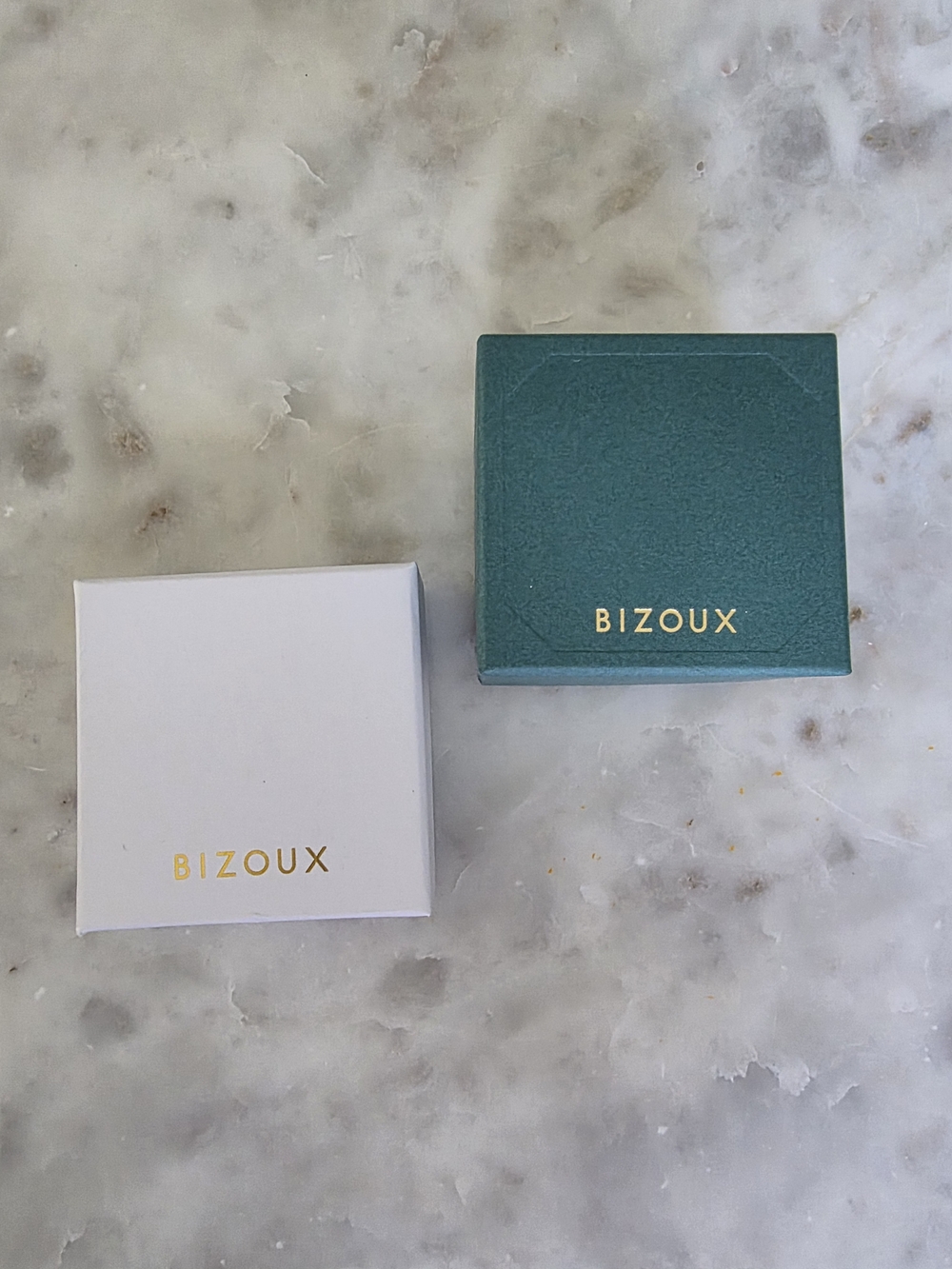 BIZOUX Jewelry Gift Boxes - Teal and White
